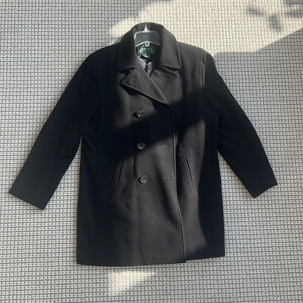 Ralph Lauren pea coat with navy lining